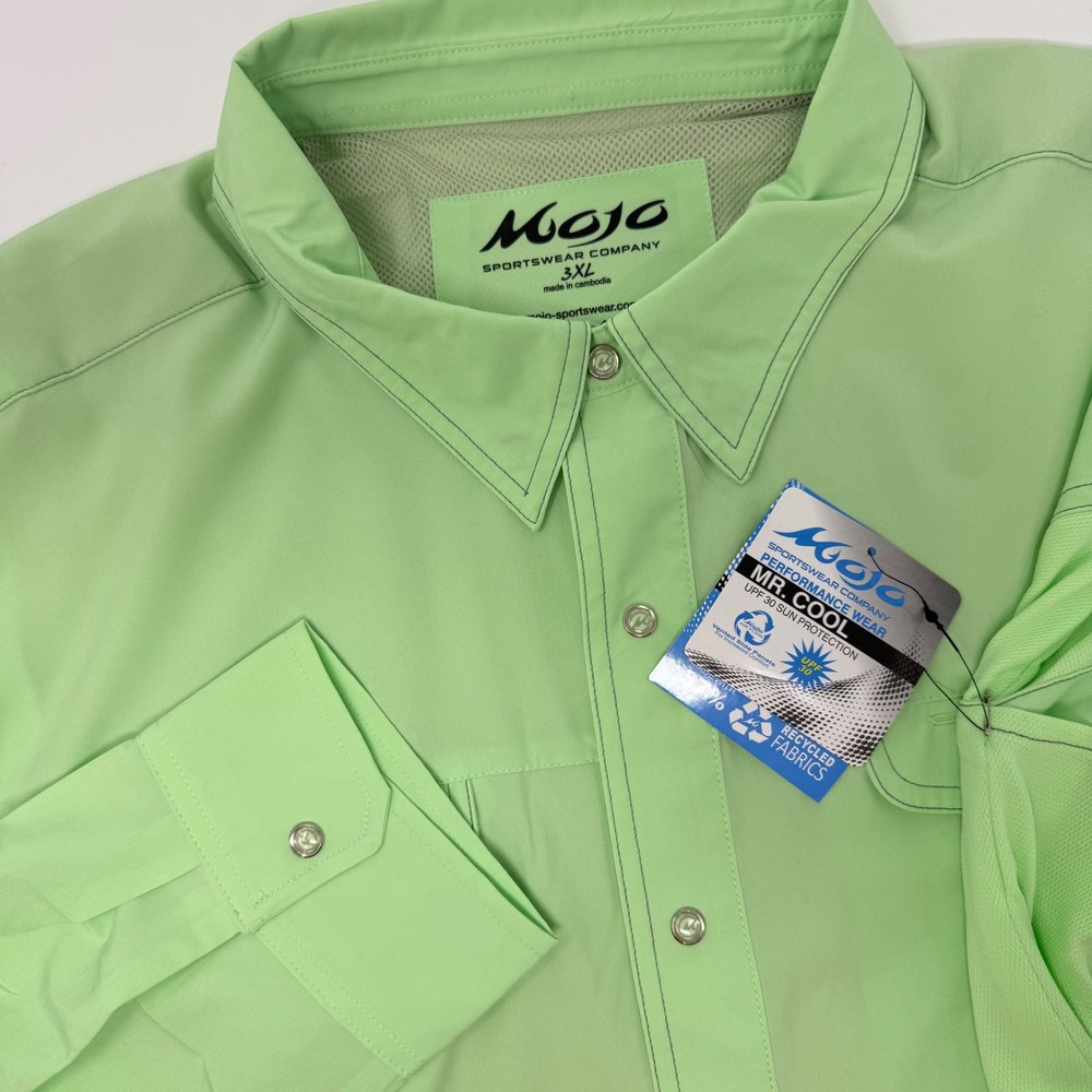 Mojo Sportswear Company Performance Fishing Shirt Long‎ Sleeve XXXL NEW